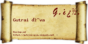 Gutrai Éva névjegykártya